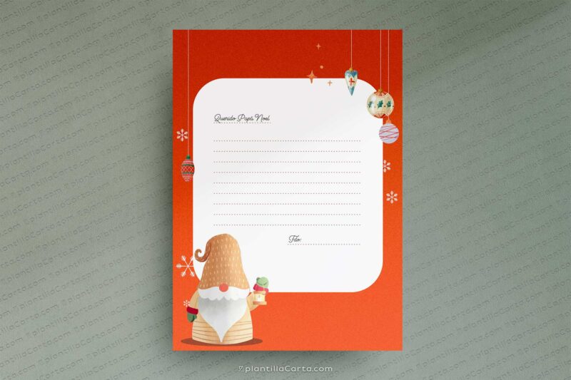 Plantilla Carta Papa Noel #005